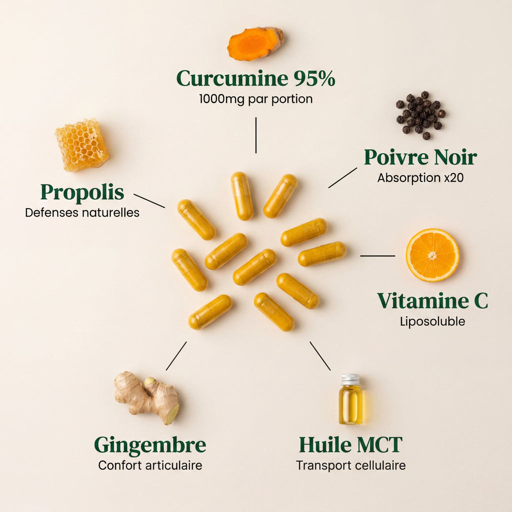 NaturaPrime Curcuma 95% + BioPerine® — Confort Articulaire ⎜90 gélules