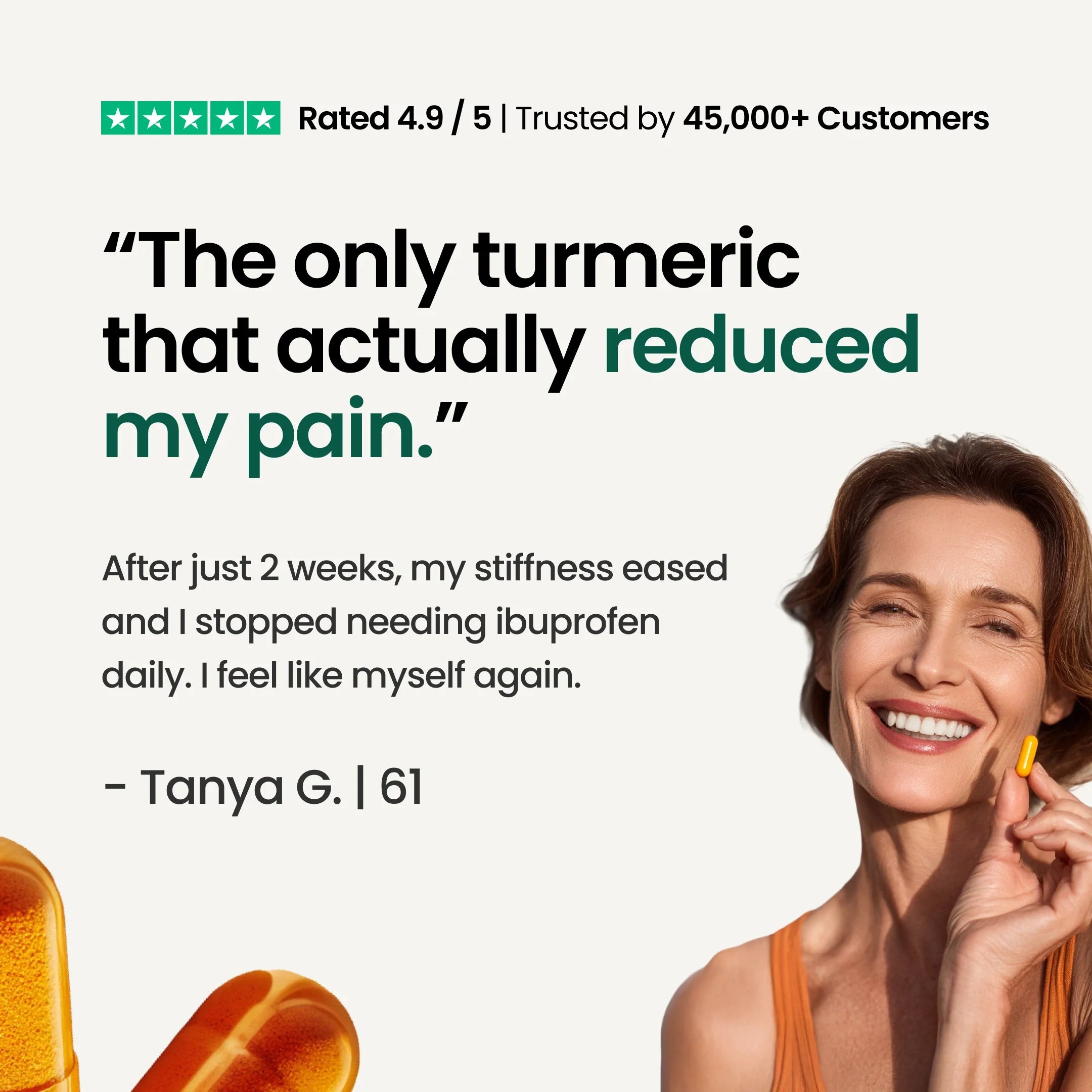 Ingrédients NaturaPrime Curcuma 95% cure 4 mois BioPerine