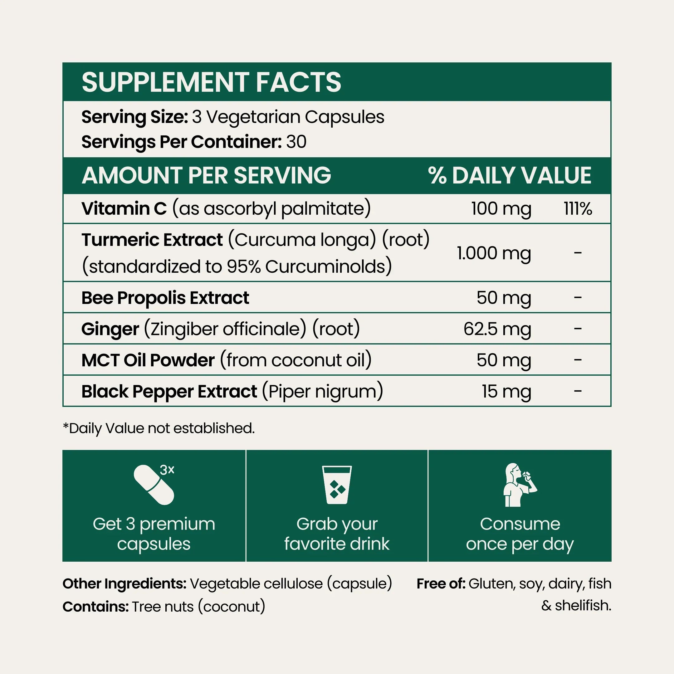 NaturaPrime Curcuma 95% cure 120 jours vue détaillée
